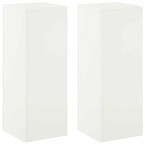 vidaXL V&auml;xtst&auml;ll 2 pcs Vit 30 x 30 x 80 cm St&aring;l