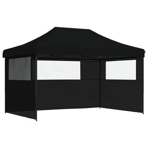 vidaXL Pop-Up hopf&auml;llbart partyt&auml;lt med 3 sidov&auml;ggar svart