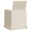 vidaXL Matstolar med hjul 2 pcs Beige 57 x 67 x 95 cm Linne