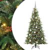 vidaXL Plast Hingad Julgran med 300 LED-lampor Gr&ouml;n 180 cm PE och PVC