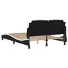 vidaXL Bed Frame "Viana" without Mattress Black and White 140x190 cm Faux Leather