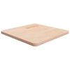 vidaXL Fyrkantig bordsskiva 50x50x2,5 cm obehandlad massiv ek