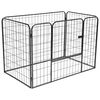 vidaXL Slitstark hundhage svart 120x80x70 cm st&aring;l