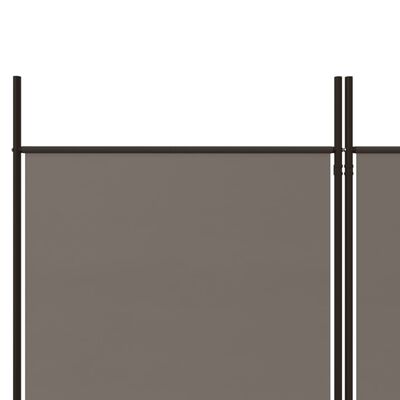 vidaXL Rumsavdelare 5 paneler antracit 250x220 cm tyg