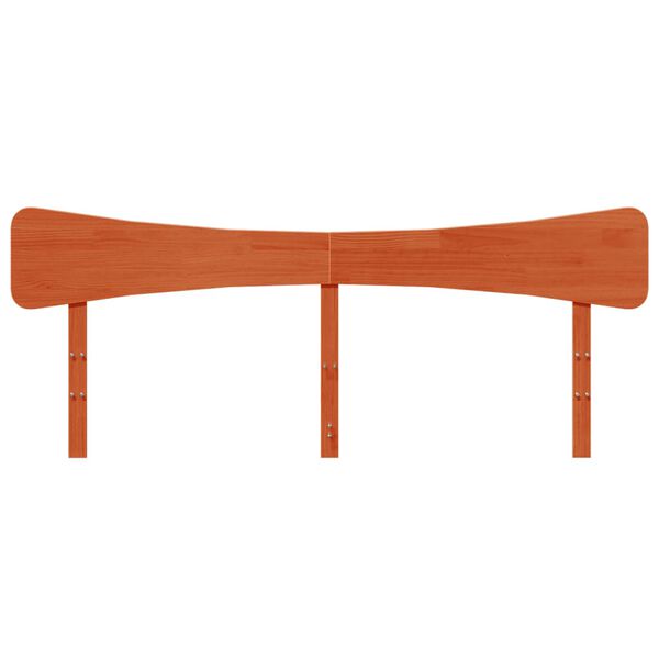 vidaXL Huvudgavel vaxbrun 200 cm massiv furu