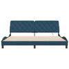vidaXL Bed Frame with LED without Mattress Blue 200x200 cm Velvet