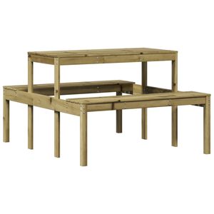 vidaXL Picknickbord 110x134x75 cm impregnerad furu