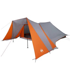 vidaXL Tipi T&auml;lt med tak Gr&aring; och orange 660 x 456 x 200 cm taffeta