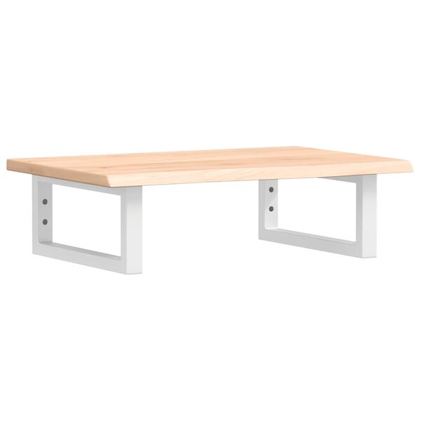 vidaXL V&auml;ggmonterad handfatshylla st&aring;l och massiv ek