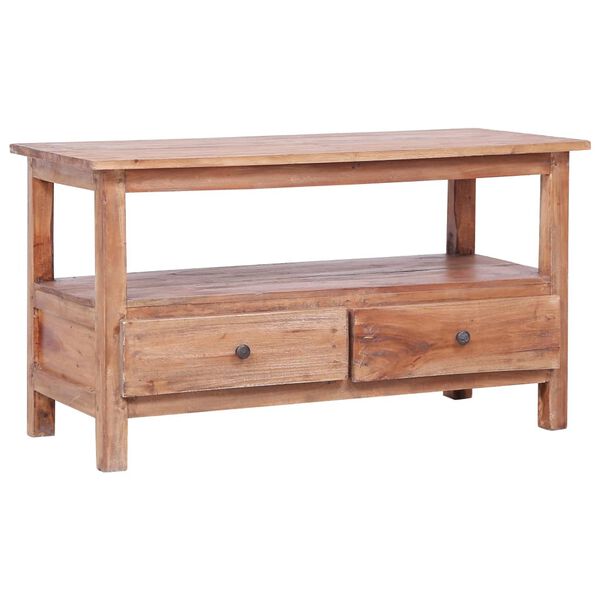 vidaXL TV-b&auml;nk 90x40x50 cm massivt &aring;tervunnet tr&auml;