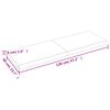 vidaXL Bordsskiva ljusbrun 120x40x(2-4) cm behandlad massiv ek