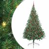 vidaXL Konstgjord F&ouml;rbelyst Julgran Gr&ouml;n 210 cm PVC