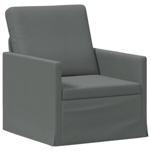 vidaXL Enkel soffa M&ouml;rkgr&aring; 70 x 81 x 82 cm Tyg