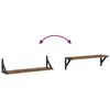 vidaXL Vägg hyllor 2 pcs Gammalt trä 60 x 15 x 15,5 cm Konstruerat trä