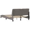 vidaXL Bed Frame with LED without Mattress Taupe 140x190 cm Fabric