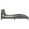 vidaXL Bed Frame without Mattress "Hanko" Dark Grey 200x200 cm Fabric
