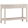vidaXL Konsolbord vit 110x35x75 cm massivt mangotr&auml;