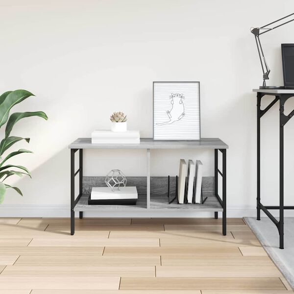 vidaXL Hyllsystem Gr&aring; Sonoma 82 x 32 x 47 cm Konstruerat tr&auml;