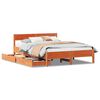 vidaXL S&auml;ngram utan madrass vaxbrun 120x190 cm massiv furu