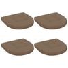 vidaXL 4-delade Sittdynor 4 st 100% Polyester Taupe 40 x 40 x 5 cm