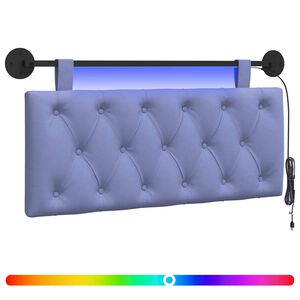 vidaXL H&auml;ngande s&auml;nggavel Med LED-lampa Jeansbl&aring; Tyg