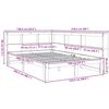 vidaXL S&auml;ng med bokhylla utan madrass vaxbrun 120x200 cm massiv furu