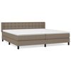 vidaXL Rams&auml;ng med madrass taupe 200x200 cm tyg
