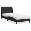 vidaXL Bed with Mattress Black 80x200 cm Velvet