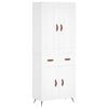 vidaXL H&ouml;gsk&aring;p vit 69,5x34x180 cm konstruerat tr&auml;