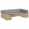 vidaXL Tr&auml;dg&aring;rdsoffset 9 st Beige konstrotting