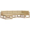 vidaXL Utomhussoffset 5 st Vit och Beige Polyester