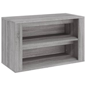 vidaXL Skohylla Gr&aring; Sonoma 75x35x45 cm konstruerat tr&auml;