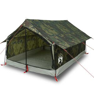 vidaXL Campingt&auml;lt 2 personer kamouflage vattent&auml;tt