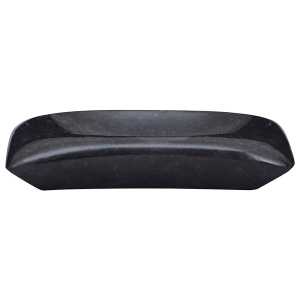 vidaXL Handfat svart 50x35x10 cm marmor