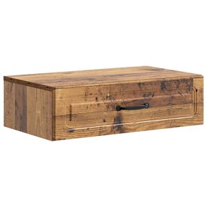 vidaXL V&auml;ggmonterad sidobord Gammalt tr&auml; 59 x 34,5 x 17 cm