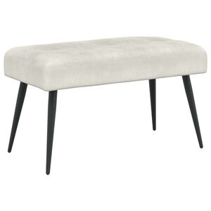 vidaXL B&auml;nk med knappar Gr&auml;ddvit 80 x 40 x 46 cm Sammet