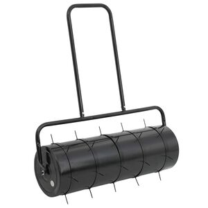 vidaXL Tr&auml;dg&aring;rdsgr&auml;smatta rulle med aeratorkl&auml;mmor &Oslash; 30 x 90 cm St&aring;l