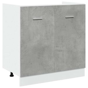 vidaXL Undersk&aring;p f&ouml;r diskho &ldquo;Lyon&rdquo; betonggr&aring; 80x46x81,5 cm