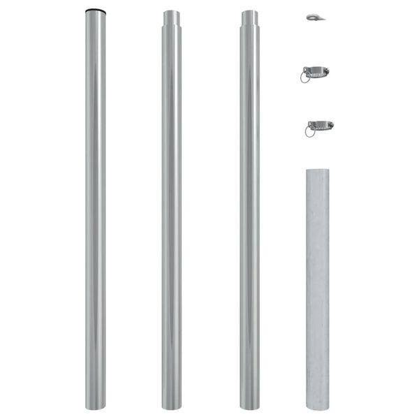 vidaXL Stolpe till solsegel 250 cm rostfritt st&aring;l