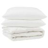 vidaXL Dunt&auml;cke med kudde 3 st Vit Mikrofiber