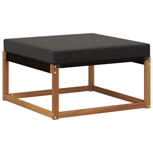 vidaXL Utomhussoffset med kudde 4 pcs Naturlig och svart