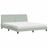 vidaXL Bed with Mattress Light Grey 180x200 cm Velvet