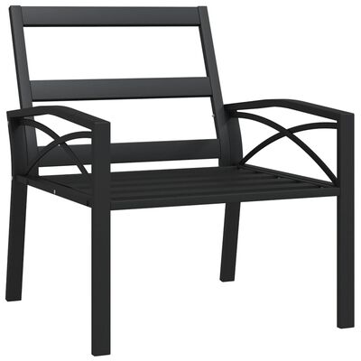 vidaXL Trädgårdsstol med sandfärgade dynor 68x76x79 cm stål