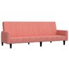vidaXL B&auml;ddsoffa 2-sits rosa sammet