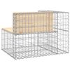 vidaXL Trädgårdsbänk gabion-design 92x71x65,5 cm massiv furu