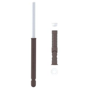 vidaXL Flytande hyllst&ouml;d 12 Beige &Oslash;10 x 170 mm St&aring;l
