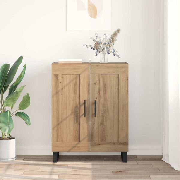 vidaXL Sideboard Artisan Ek 69,5 x 34 x 90 cm Konstruerat tr&auml; och j&auml;rn