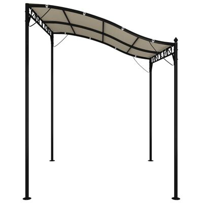 vidaXL Paviljong gräddvit 2x2,3 m 180 g/m² tyg och stål
