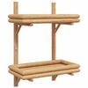 vidaXL V&auml;gg hylla V&auml;ggmonterat Brun 39 x 26 x 60 cm Bambu