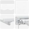 vidaXL Manuell markisram med LED-lampor Vit 4 x 2 m